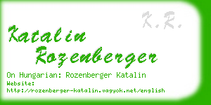 katalin rozenberger business card